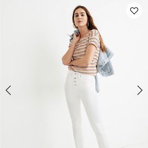 Madewell white skinny jeans